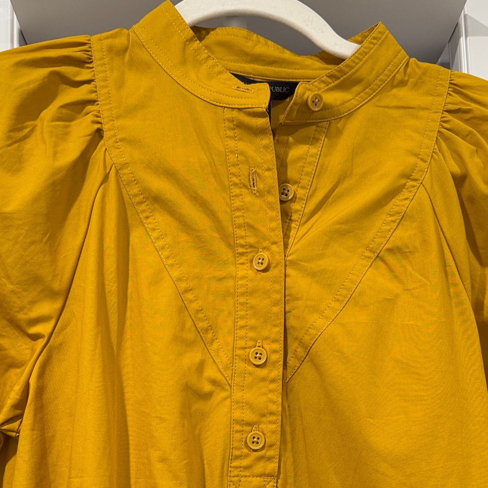 Banana Republic Golden Yellow Mini Dress - Picture 3 of 6